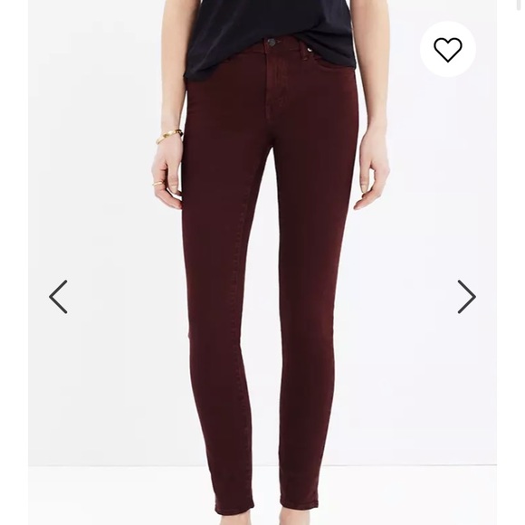 Madewell Pants - Madewell 9" High-Rise Skinny Jeans: Garment-Dyed